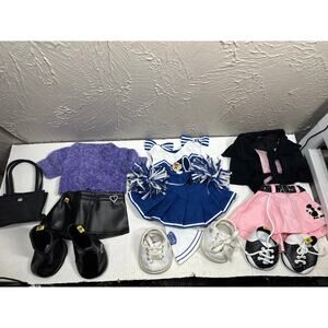 Build a bear BAB Clothing Lot Cheerleader Poodle Skirt Saddle Shoe Leather Skirt